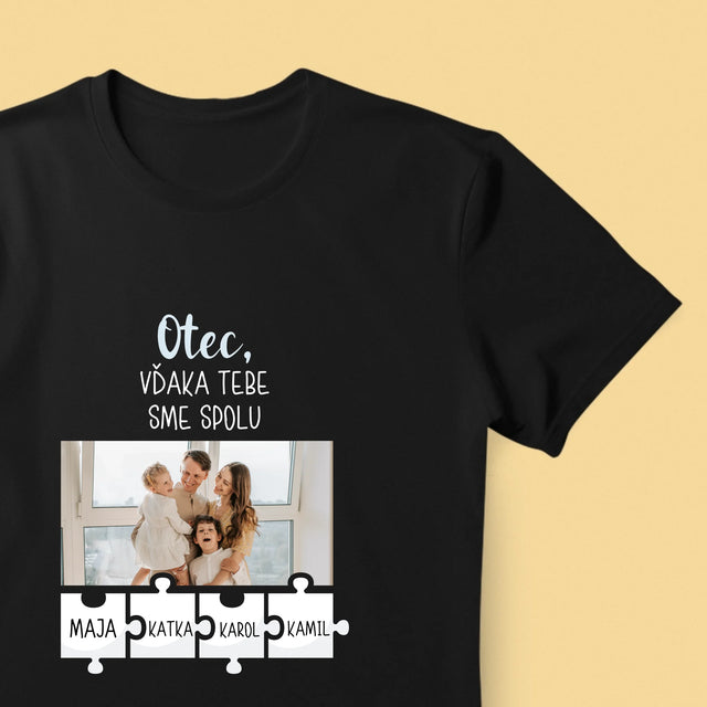 Fotografia A Podpis: Otec, Vďaka Tebe Sme Spolu - Pánske Tričko