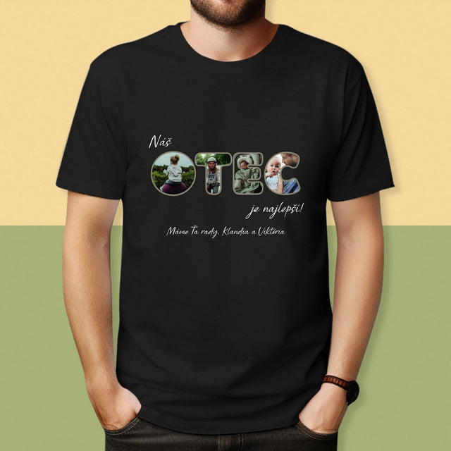 Slovo Z Fotografií: Náš Otec Je Najlepší - Pánske Tričko