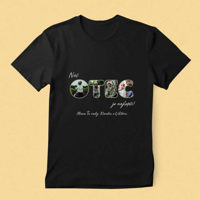 Slovo Z Fotografií: Náš Otec Je Najlepší - Pánske Tričko