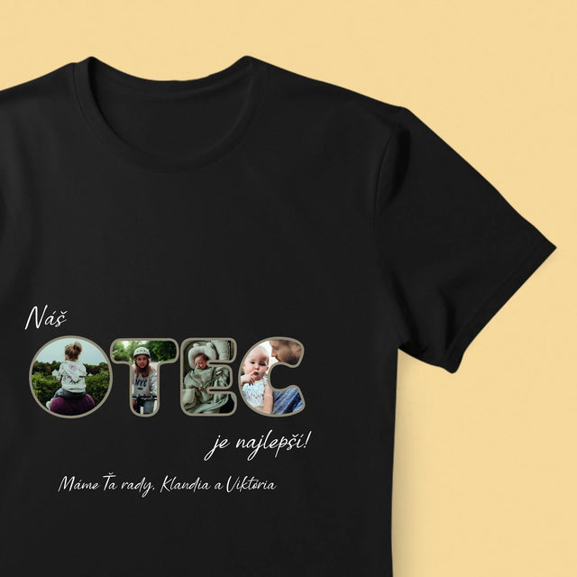 Slovo Z Fotografií: Náš Otec Je Najlepší - Pánske Tričko