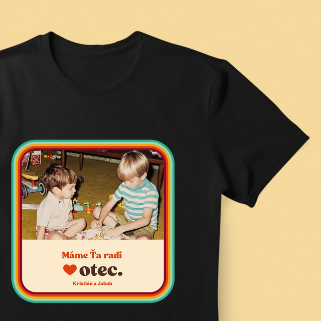 Fotografia A Podpis: Máme Ťa Radi Otec - Pánske Tričko