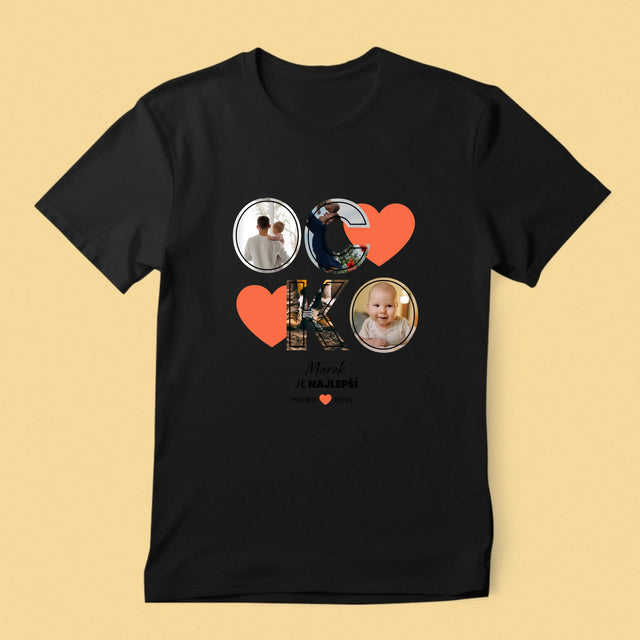Fotokoláž: Ocko Je Najlepší - Pánske Tričko
