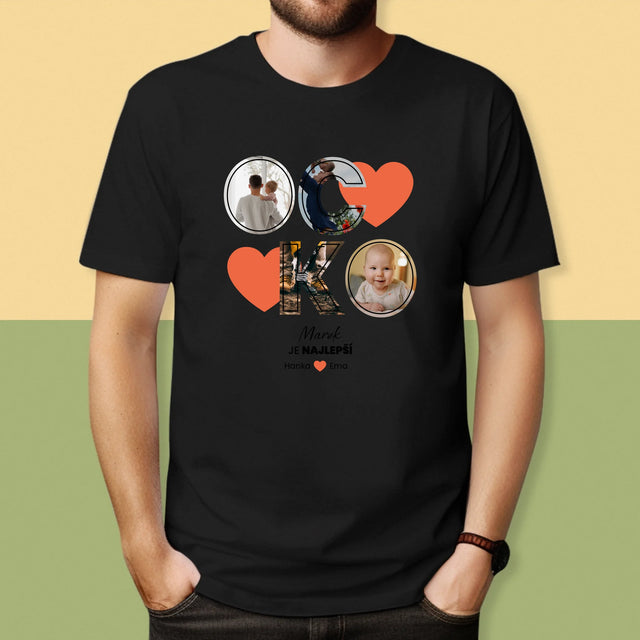 Fotokoláž: Ocko Je Najlepší - Pánske Tričko