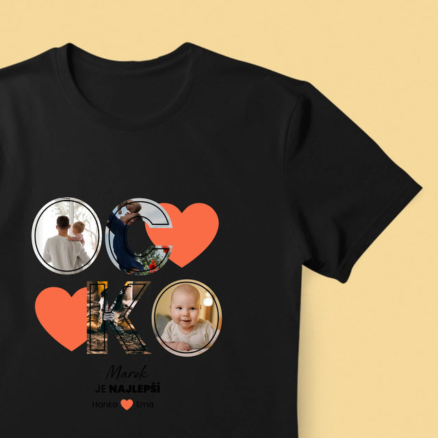 Fotokoláž: Ocko Je Najlepší - Pánske Tričko