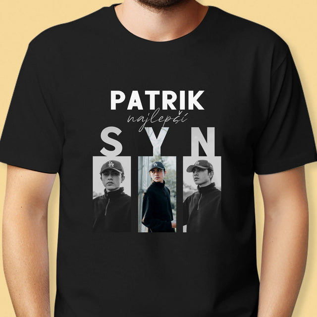 Fotokoláž: Najlepší Syn - Pánske Tričko
