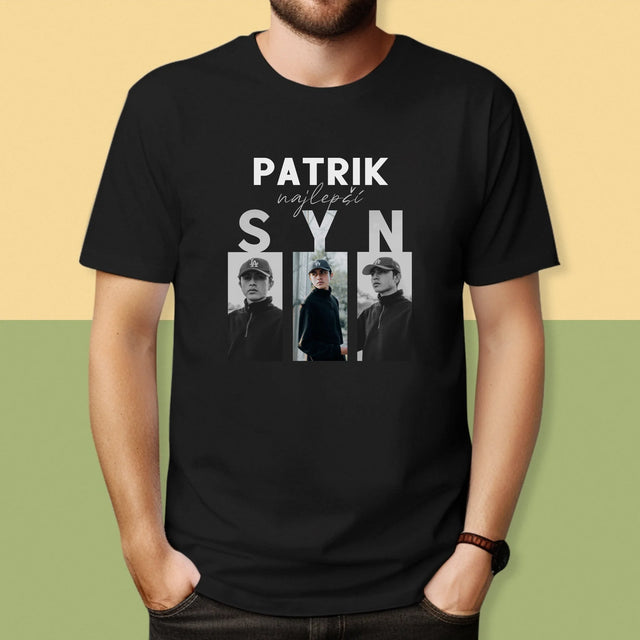 Fotokoláž: Najlepší Syn - Pánske Tričko