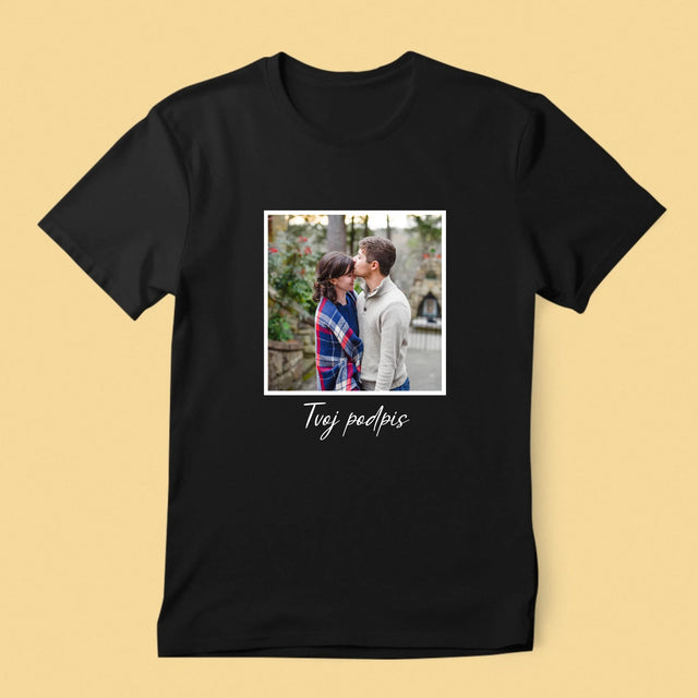 Fotografia A Podpis: Tvoja Fotografia A Podpis - Pánske Tričko