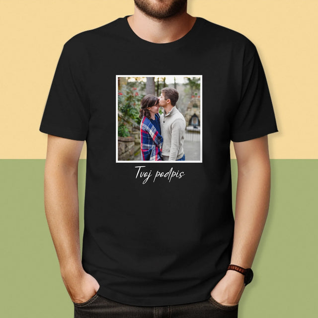 Fotografia A Podpis: Tvoja Fotografia A Podpis - Pánske Tričko
