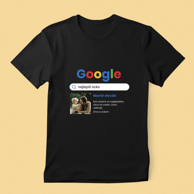 Fotografia A Podpis: Najlepší Ocko Výsledok Google - Pánske Tričko