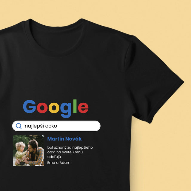 Fotografia A Podpis: Najlepší Ocko Výsledok Google - Pánske Tričko