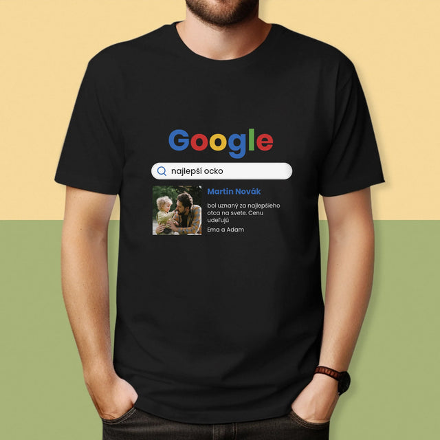 Fotografia A Podpis: Najlepší Ocko Výsledok Google - Pánske Tričko
