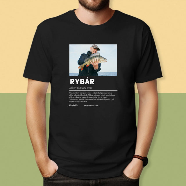 Fotografia A Podpis: Definícia Rybára - Pánske Tričko