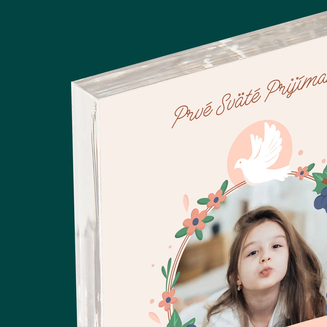 Fotografia A Podpis: Dobro V Srdci Prijímanie - Akrylový Blok (Vertikálne)