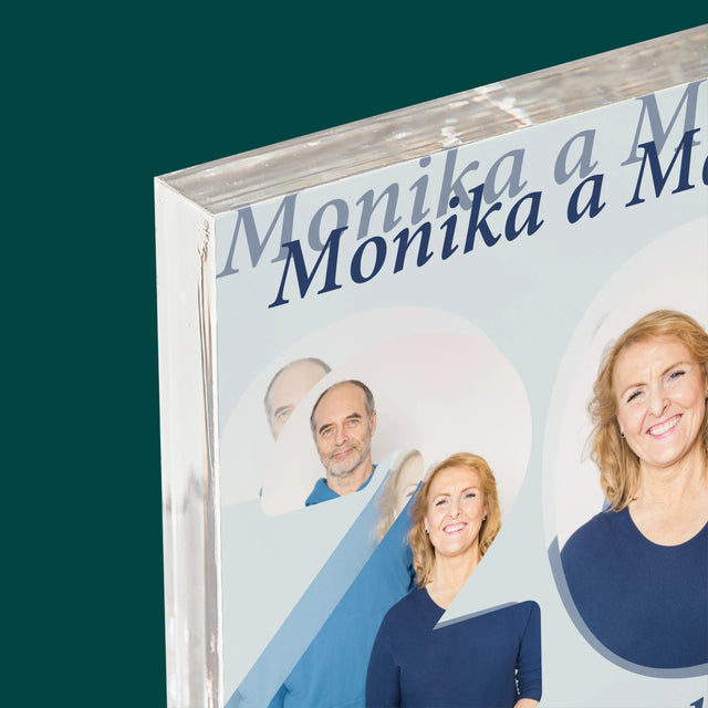 Slovo Z Fotografií: 20 Rokov Spolu - Akrylový Blok (Vertikálne)