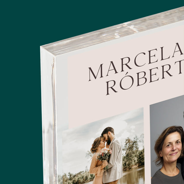 Fotokoláž: Milovať A Byť Milovaný - Akrylový Blok (Vertikálne)