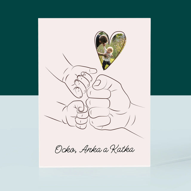 Fotografia A Podpis: Ocko Dieťa Rúčka - Akrylový Blok (Vertikálne)