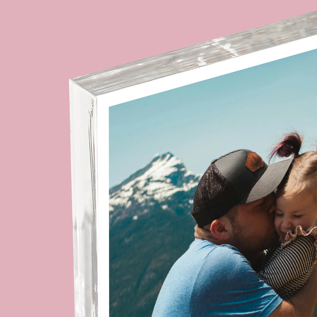 Fotografia A Podpis: Nenahraditeľný Otecko Priania - Akrylový Blok (Vertikálne)