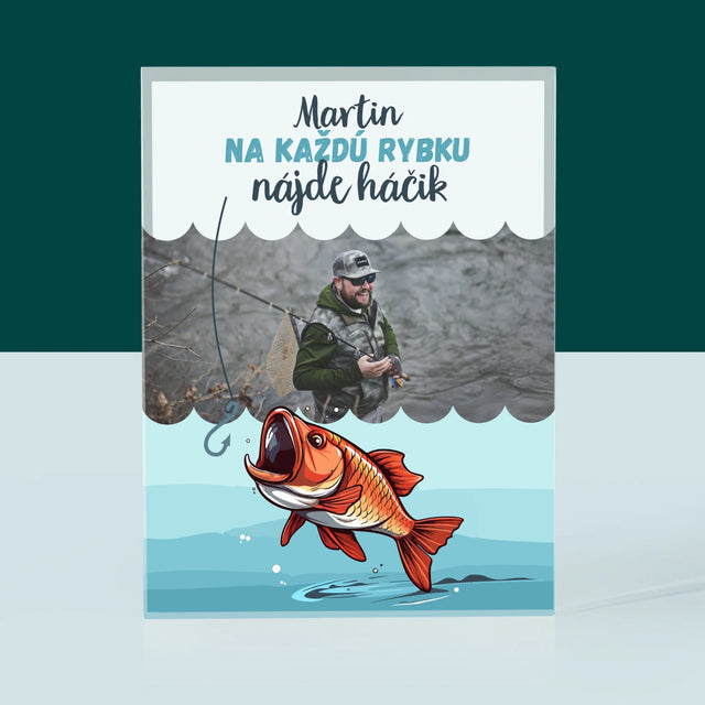 Fotografia A Podpis: Nájde Háčik - Akrylový Blok (Vertikálne)