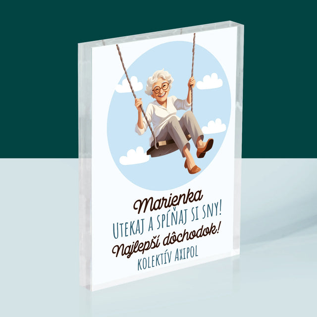 Meno A Podpis: Nech Sa Splnia Tvoje Túžby - Akrylový Blok (Vertikálne)