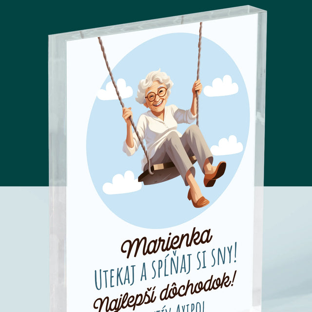 Meno A Podpis: Nech Sa Splnia Tvoje Túžby - Akrylový Blok (Vertikálne)