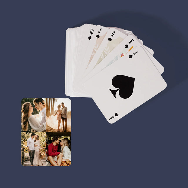 Fotokoláž: 4 Fotografie - Hracie Karty