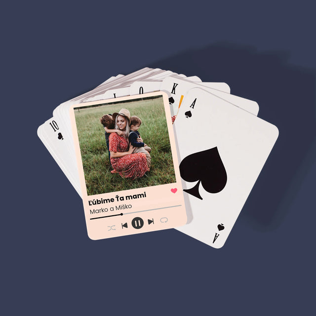 Fotografia A Podpis: Ľúbime Ťa Mami - Hracie Karty