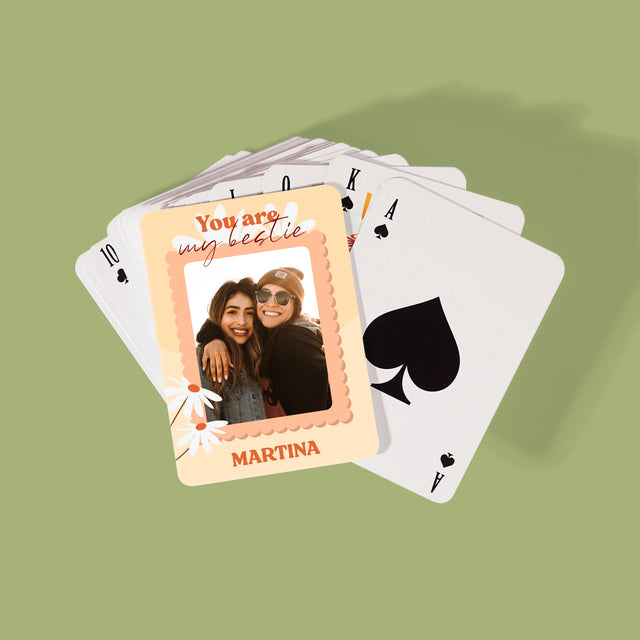 Fotokoláž: Fotografia Besties - Hracie Karty