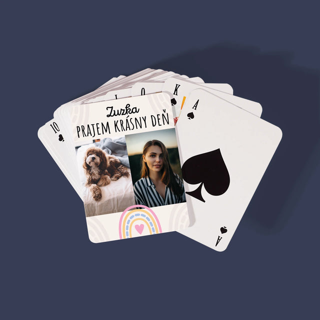 Fotokoláž: Prajem Krásny Deň - Hracie Karty