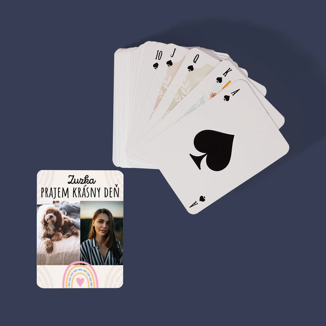 Fotokoláž: Prajem Krásny Deň - Hracie Karty