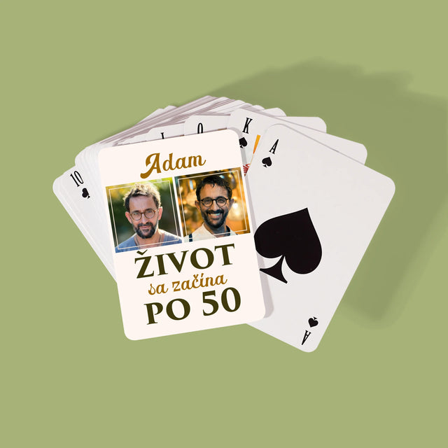 Fotokoláž: Život Sa Začína Po 50 - Hracie Karty