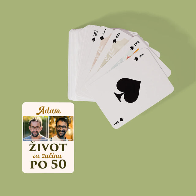 Fotokoláž: Život Sa Začína Po 50 - Hracie Karty