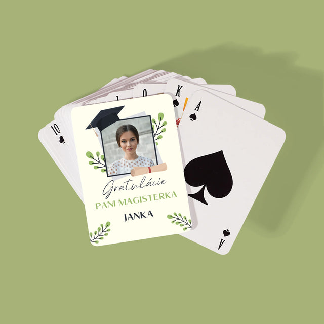 Fotografia A Podpis: Gratulácie Magisterka - Hracie Karty