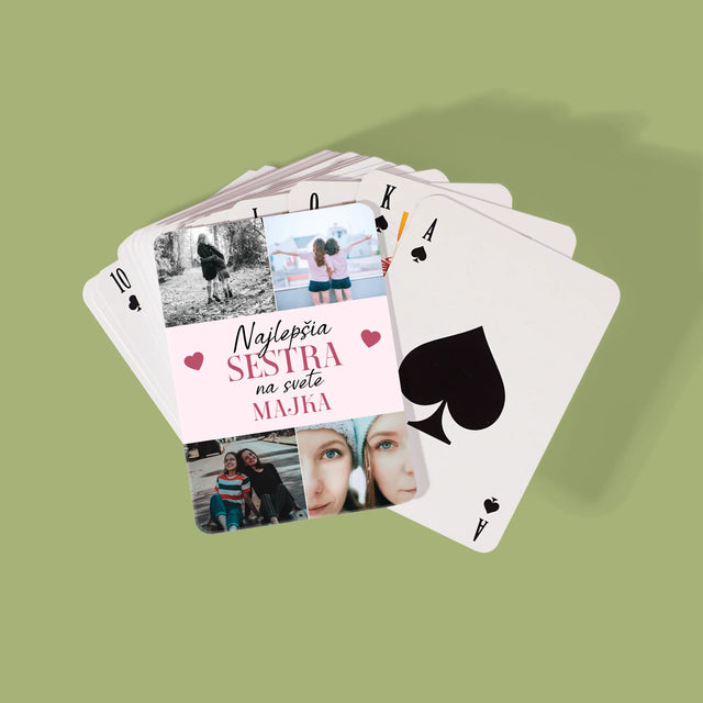 Fotokoláž: Najlepšia Sestra - Hracie Karty