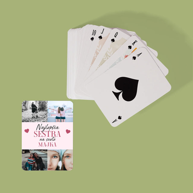 Fotokoláž: Najlepšia Sestra - Hracie Karty