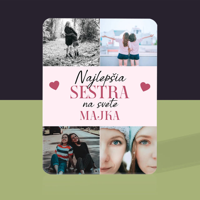 Fotokoláž: Najlepšia Sestra - Hracie Karty