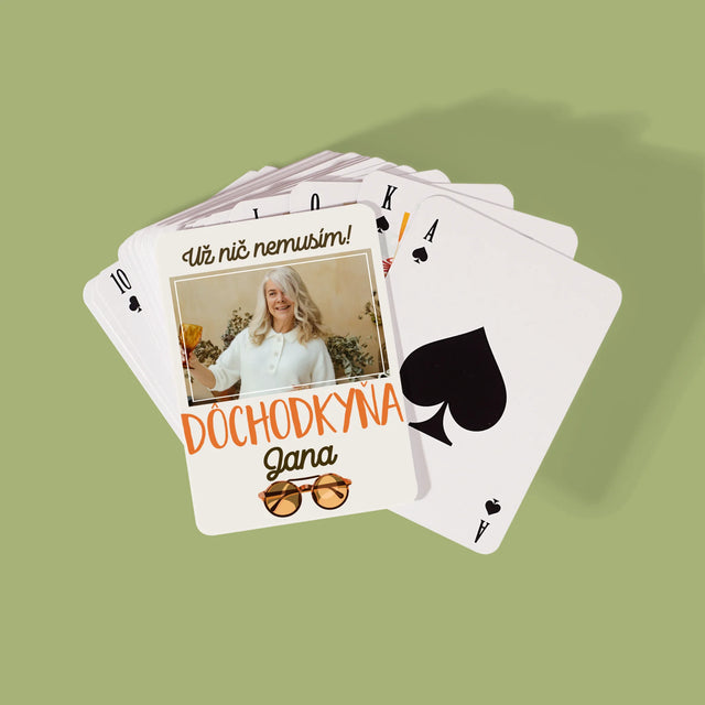 Fotografia A Podpis: Nič Nemusím! Dôchodkyňa - Hracie Karty