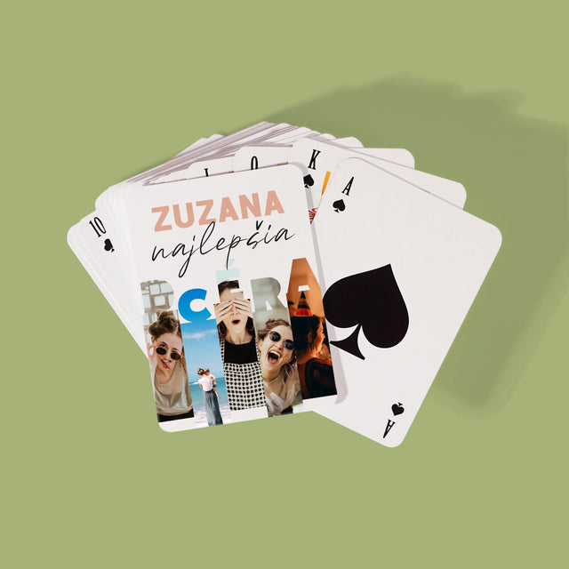 Fotokoláž: Najlepšia Dcéra - Hracie Karty