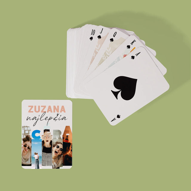 Fotokoláž: Najlepšia Dcéra - Hracie Karty
