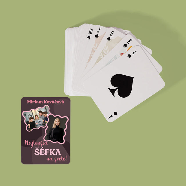 Fotokoláž: Najlepšia Šéfka - Hracie Karty