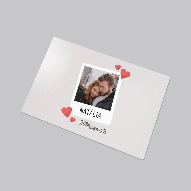 Fotografia A Podpis: Milujem Ťa Fotografia - Podložka Na Stôl