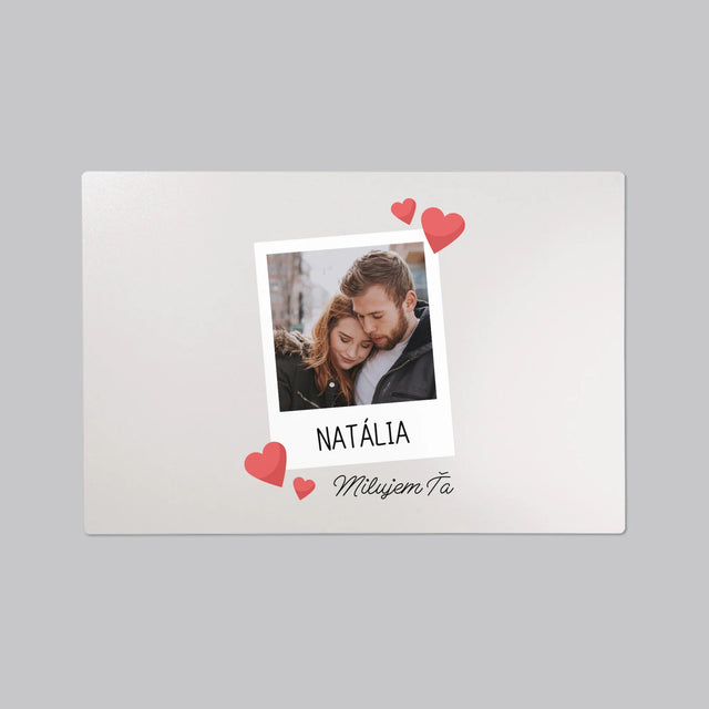 Fotografia A Podpis: Milujem Ťa Fotografia - Podložka Na Stôl