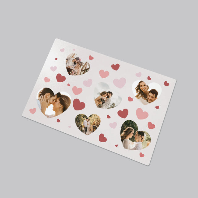 Fotokoláž: Srdce Fotografie - Podložka Na Stôl