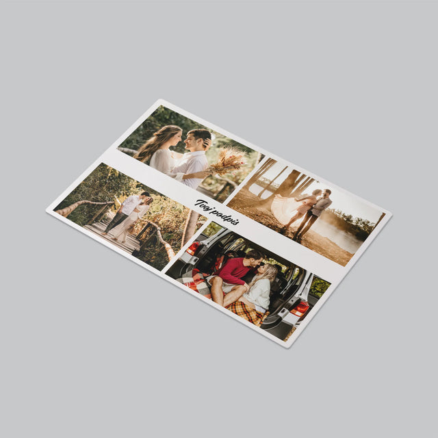 Fotokoláž: 4 Fotografie A Podpis - Podložka Na Stôl