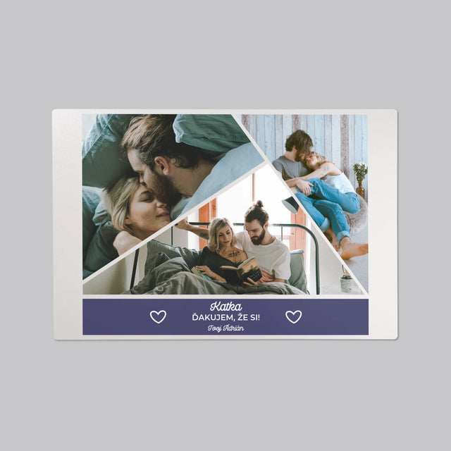 Fotokoláž: Ďakujem, Že Si - Podložka Na Stôl