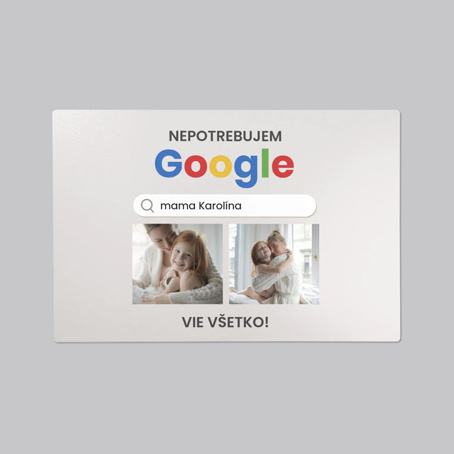 Fotokoláž: Nepotrebujem Google - Podložka Na Stôl
