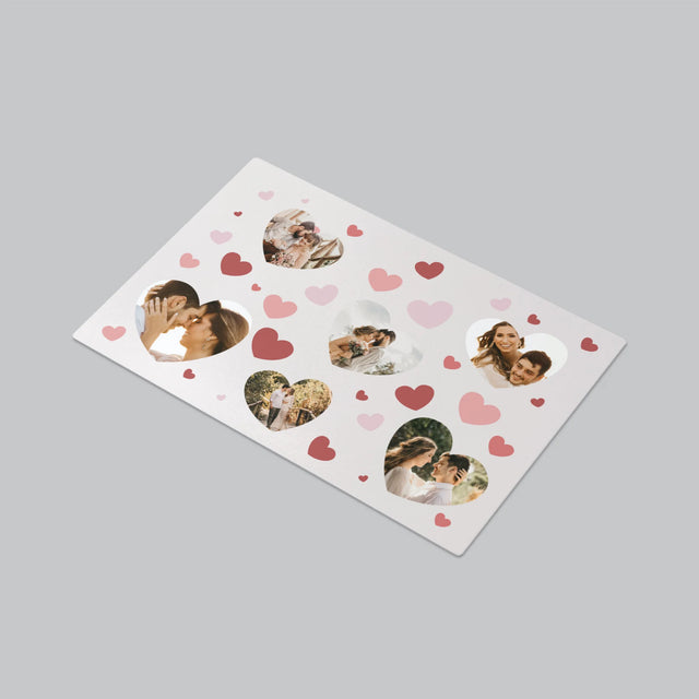Fotokoláž: Srdce Fotografie - Podložka Na Stôl
