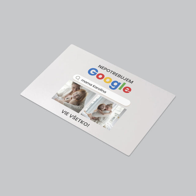 Fotokoláž: Nepotrebujem Google - Podložka Na Stôl