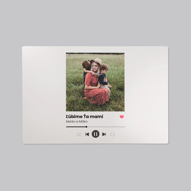 Fotografia A Podpis: Ľúbime Ťa Mami - Podložka Na Stôl