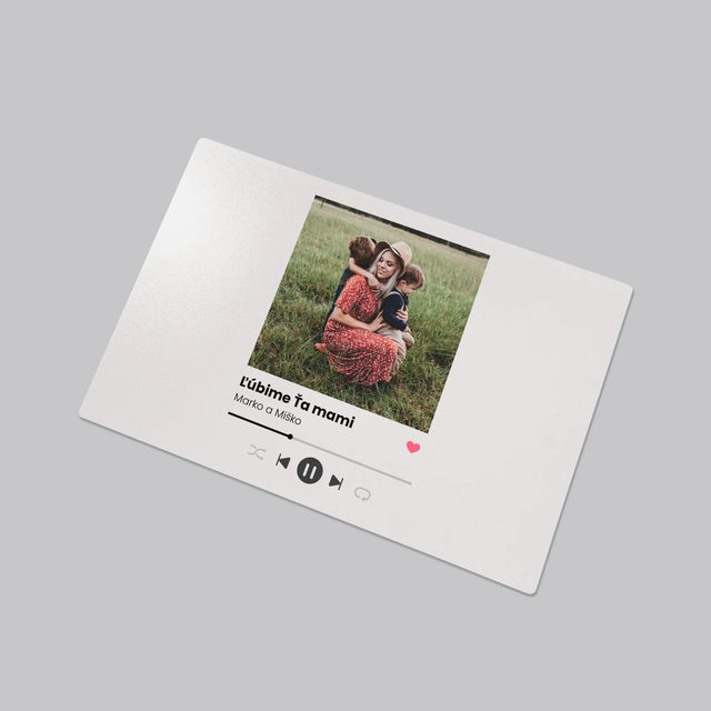 Fotografia A Podpis: Ľúbime Ťa Mami - Podložka Na Stôl