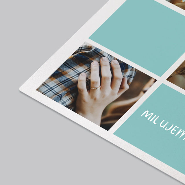 Fotokoláž: Milujem Ťa Iniciály - Podložka Na Stôl